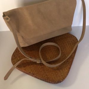 Eileen Fisher Crossbody/Shoulder Bag in Light Taupe/Sand